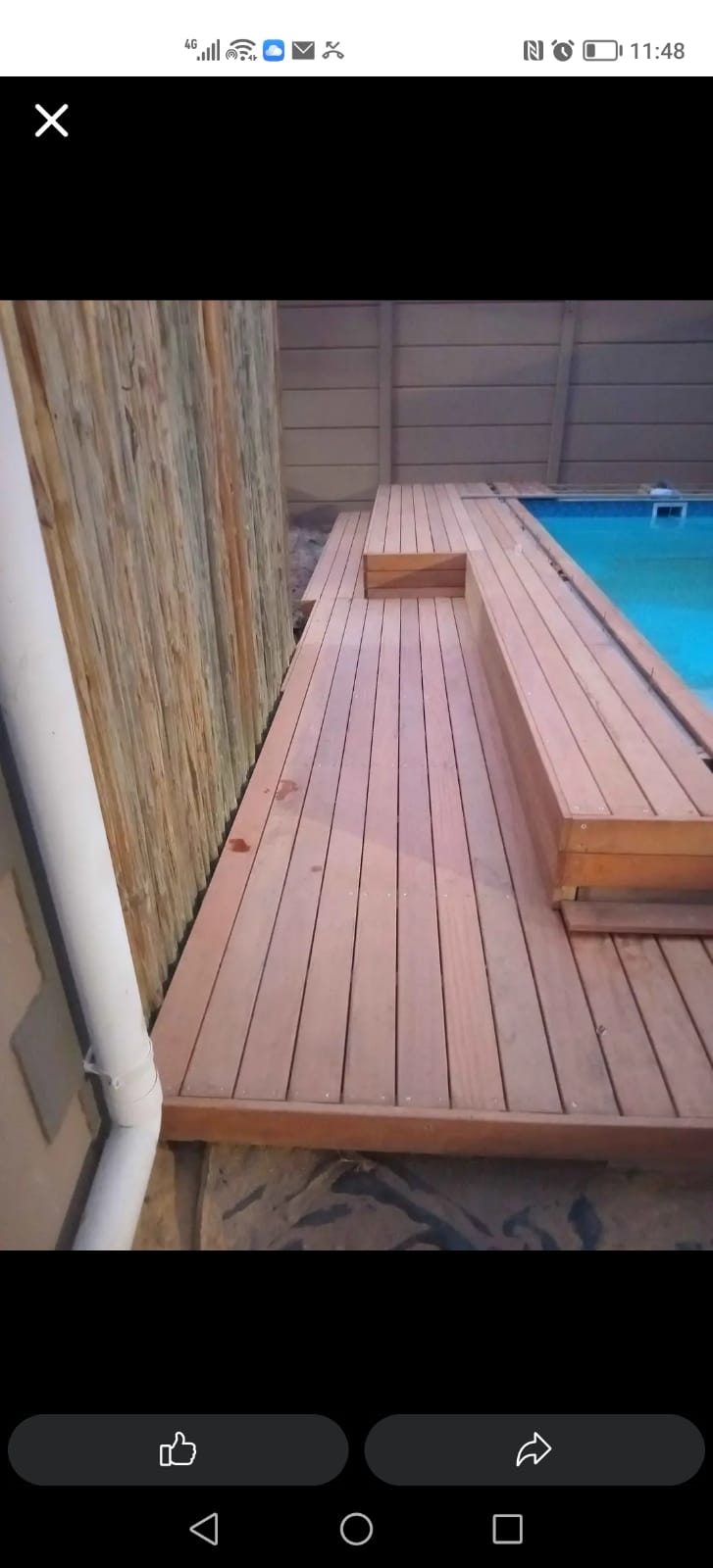 Sunlight on Balau deck